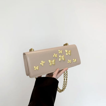 Butterfly Box Flap Crossbody Bag