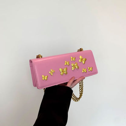 Butterfly Box Flap Crossbody Bag
