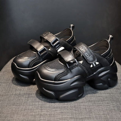 Platform Cutout Panel Sneakers