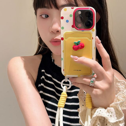 Phone / Strap Cherry Holder Set Card Case