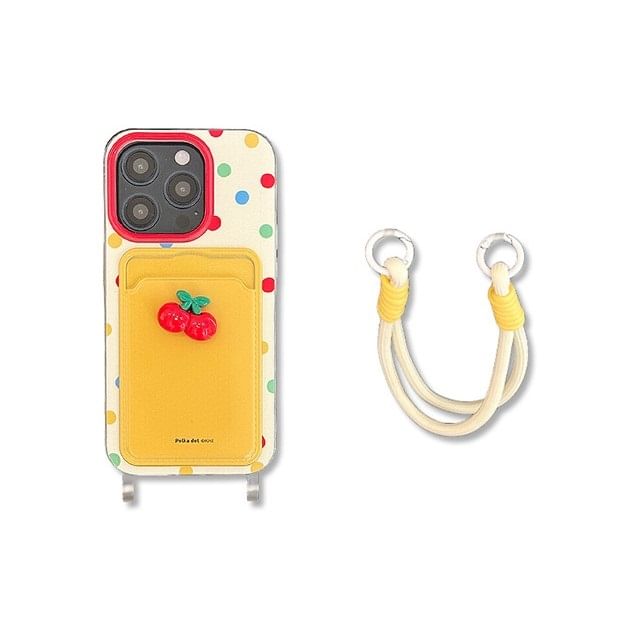 Phone / Strap Cherry Holder Set Card Case