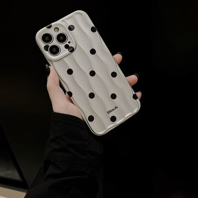 Phone Dot Strap Polka Case