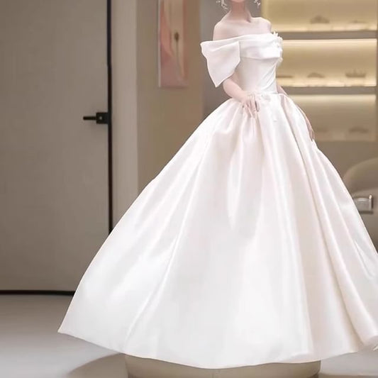 Gown A-Line Off Shoulder Wedding Trained