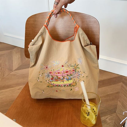 Embroidered Tote Bag