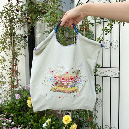 Embroidered Tote Bag