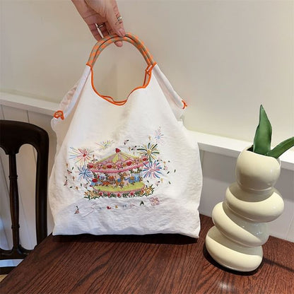 Embroidered Tote Bag