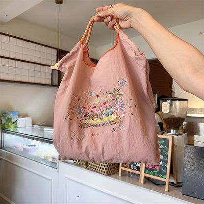 Embroidered Tote Bag