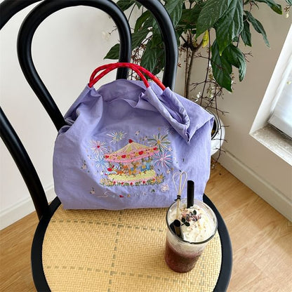 Embroidered Tote Bag