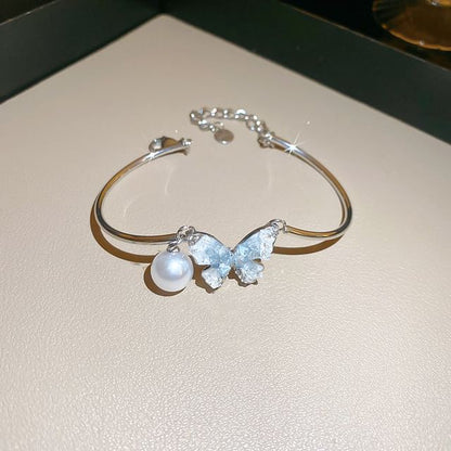 Butterfly Faux Crystal Alloy Bracelet / Necklace (Various Designs)