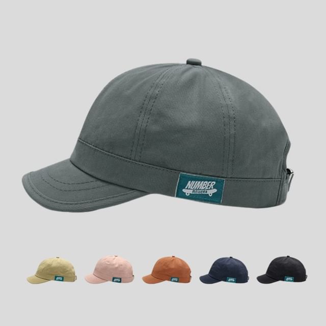 Applique Cap Brim Baseball Short