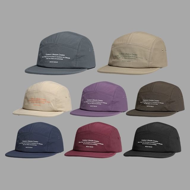 Lettering Baseball Cap Print