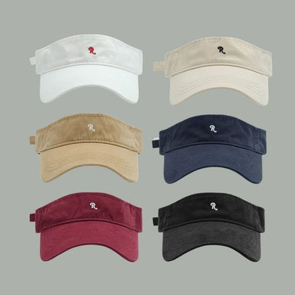 Lettering Visor Embroidered Sun