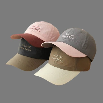 Cap Two Lettering Tone Baseball Embroidered