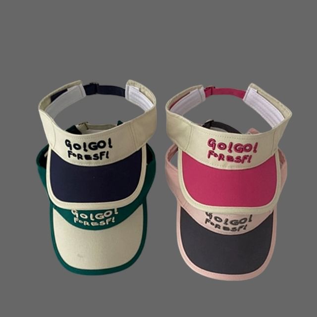 Sun Tone Visor Two Lettering Embroidered