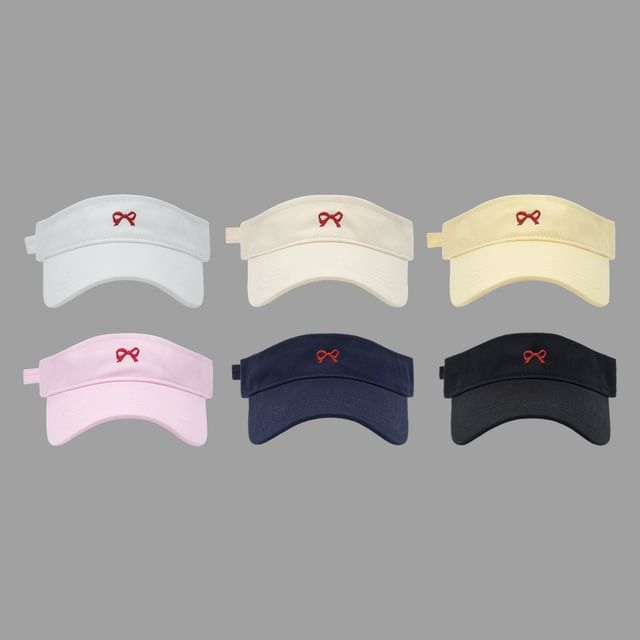 Bow Visor Sun Embroidered