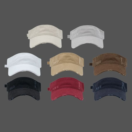 Distressed Sun Plain Visor