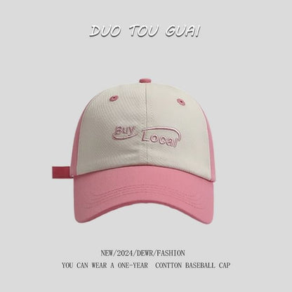 Lettering Cap Tone Two Baseball Embroidered