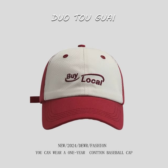 Lettering Cap Tone Two Baseball Embroidered