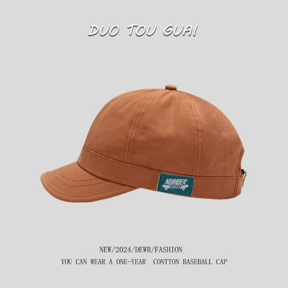 Applique Cap Brim Baseball Short