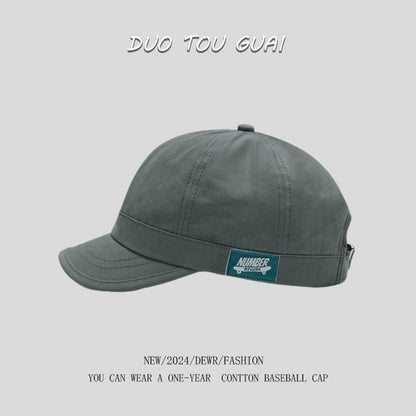 Applique Cap Brim Baseball Short