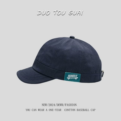 Applique Cap Brim Baseball Short