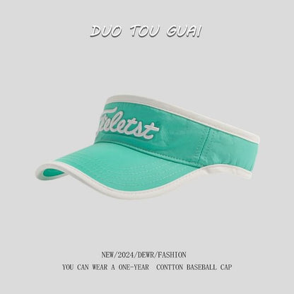 Sun Trim Lettering Contrast Visor Embroidered