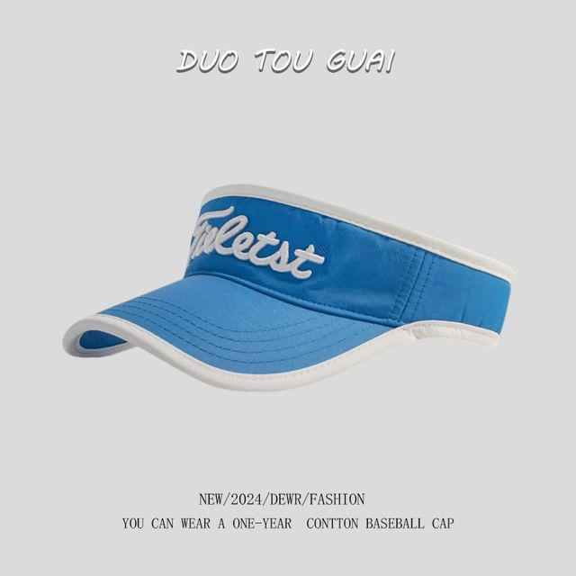 Sun Trim Lettering Contrast Visor Embroidered