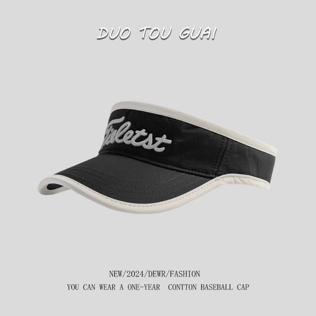 Sun Trim Lettering Contrast Visor Embroidered