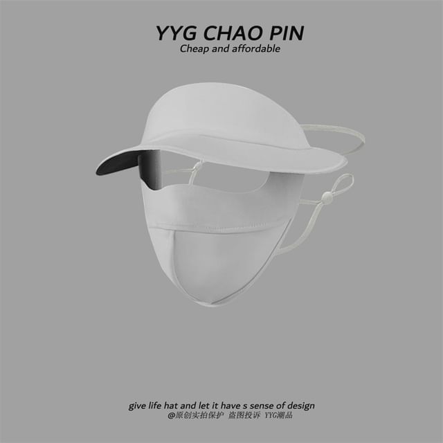 Sun with Protection Face Cover Plain Brim