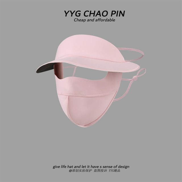 Sun with Protection Face Cover Plain Brim
