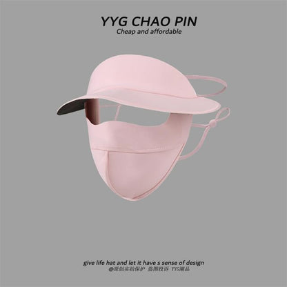 Sun with Protection Face Cover Plain Brim