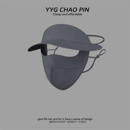 Sun with Protection Face Cover Plain Brim