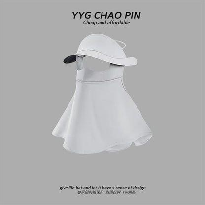 Flap Face Neck Protection Sun Cover Plain with