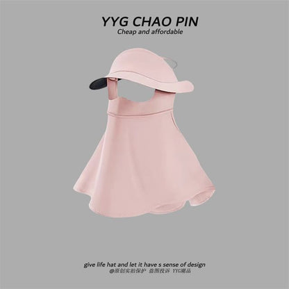 Flap Face Neck Protection Sun Cover Plain with