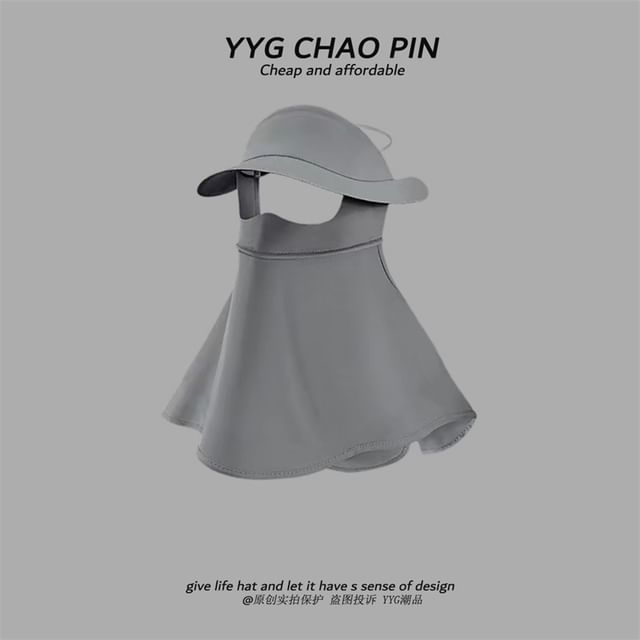 Flap Face Neck Protection Sun Cover Plain with