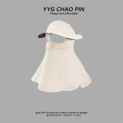 Flap Face Neck Protection Sun Cover Plain with