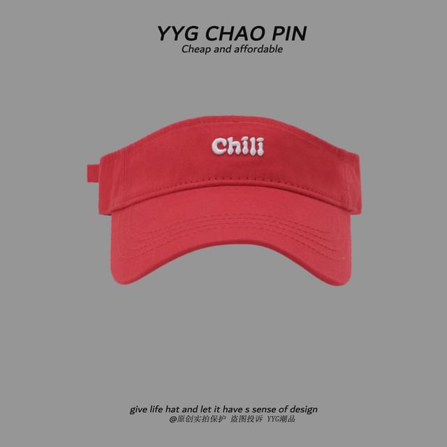 Visor Sun Embroidered Lettering