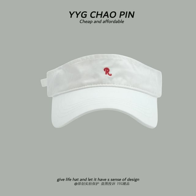Lettering Visor Embroidered Sun