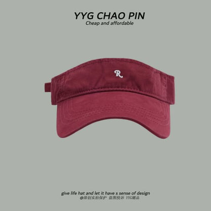 Lettering Visor Embroidered Sun