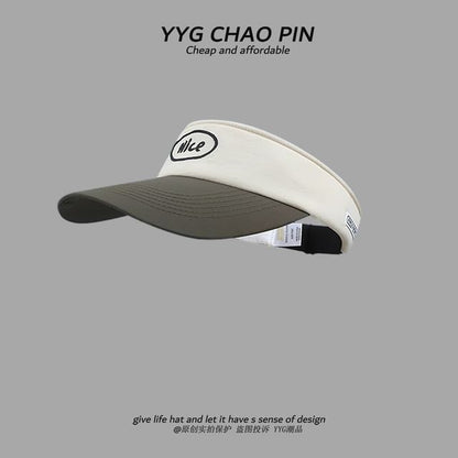 Lettering Embroidered Tone Two Visor Sun