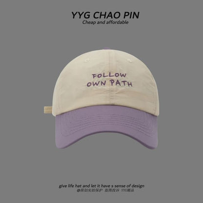 Cap Two Lettering Tone Baseball Embroidered