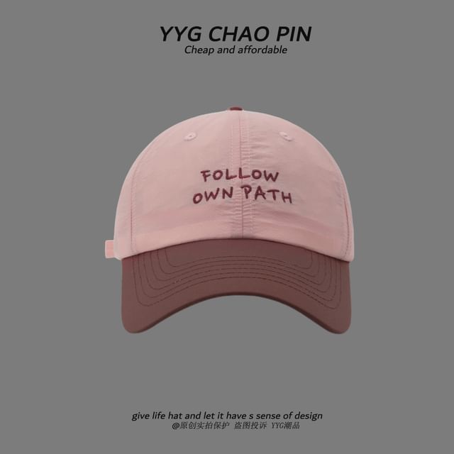 Cap Two Lettering Tone Baseball Embroidered