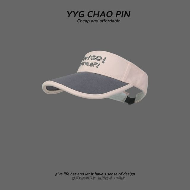Sun Tone Visor Two Lettering Embroidered