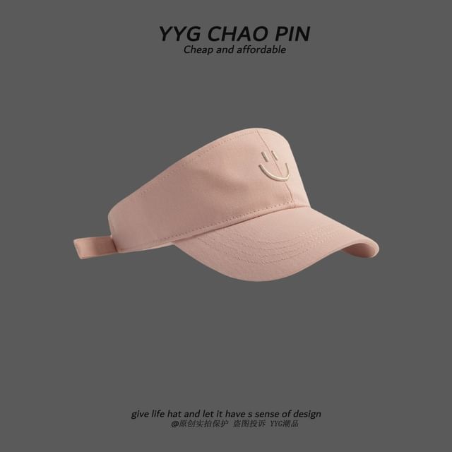 Face Smiley Embroidered Visor Sun