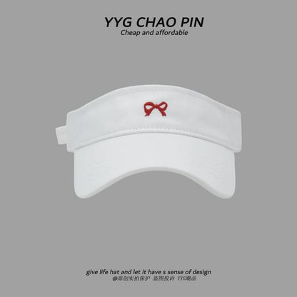 Bow Visor Sun Embroidered