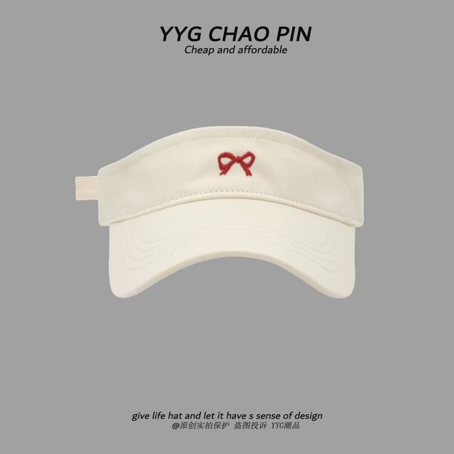 Bow Visor Sun Embroidered