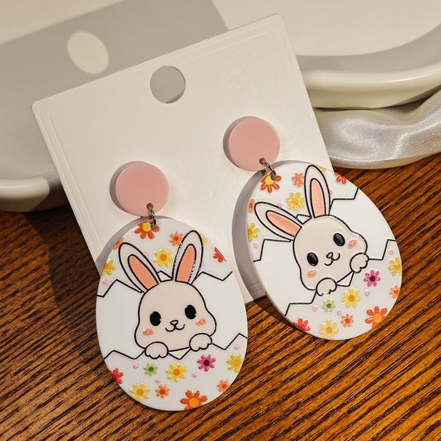 Rabbit Acrylic Drop Earring