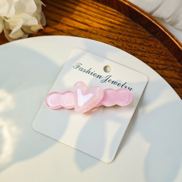 Heart Resin Hair Clip