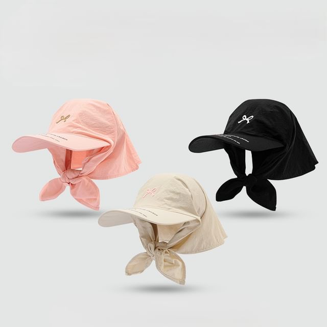 Bow Embroidered Quick Dry Cap