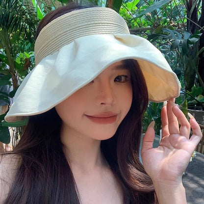 Sun Straw Ruffle Hat